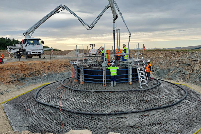 Used Concrete Pump Trucks for Wind Turbine and Solar Foundations
